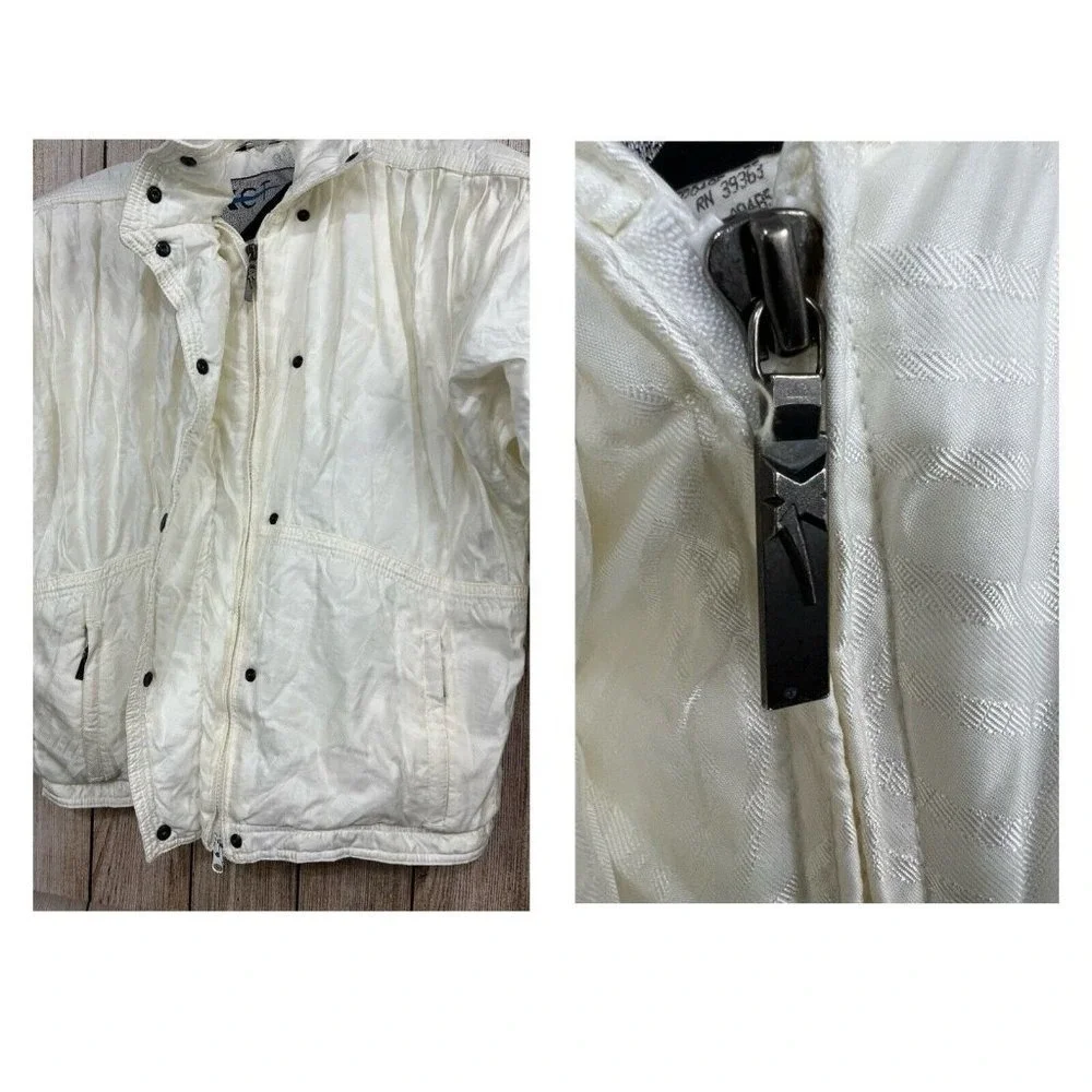 Vtg 90s Roffe XCT Ski Jacket by XCT Women Sz 8 White Thinsulate USA‎ Gorpcore